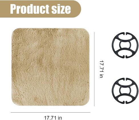 Sheepskin Car Seat Cushion, Soft Comfort Winter Driver Seat Cover, Fluffy Faux Fur Front Seat Pad, Car Seat Protector Pad for Office Chair, Universal Interior Accessory for Car SUV Truck (Camel) in Kuwait