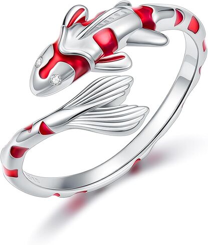 Ocean Open Ring 925 Sterling Silver Orca/Killer Whale/Shark/Manta Ray Adjustable Ring Animal Lovers Jewelry Ocean Gift for Friend/Daughter/Mother, Size 7 in Saudi Arabia