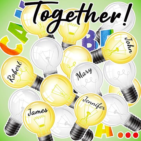 49 Pcs Careers Poster Science Bulletin Board Set Science Classroom Decoration Classroom Decor for Pre School Elementary Educational Light Bulb Cutouts Tags (Colorful Background) in Saudi Arabia
