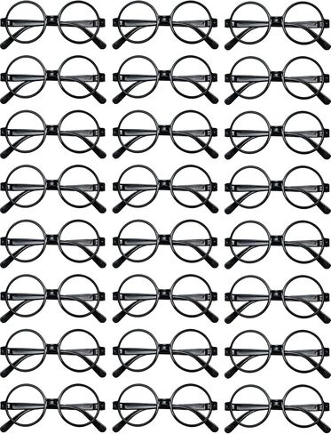 Black Wizard Glasses Plastic Halloween Costume Glasses Round Frame No Lens for St Patrick's Day Wizard Party Favors in Saudi Arabia