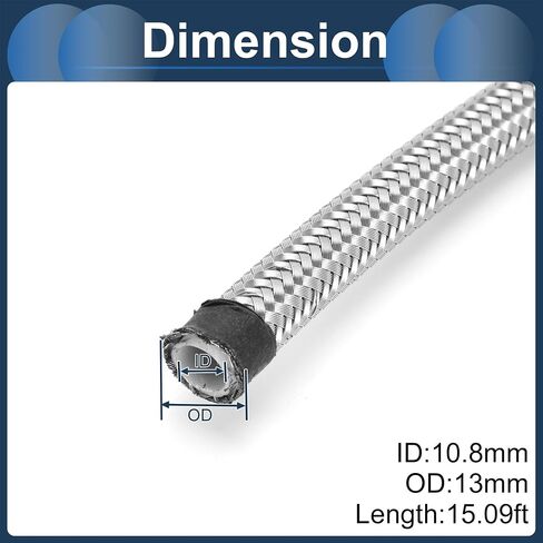 AN6 LINE LINE KIT 15.09 قدمًا خرطوم خرطوم بخرطوم السيارات مع محولات 1 مجموعة in Kuwait