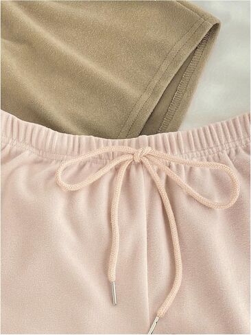 Makemechic Women's 3 Pack Pajama Bottoms Harpstring Wide Leg PJ Shorts Sleepwear in Saudi Arabia