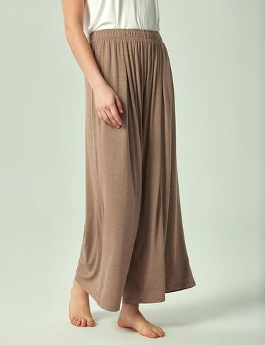 Bamboo Viscose Women's Pajama Bottoms Wide Leg Lounge Pants with Pockets in Saudi Arabia