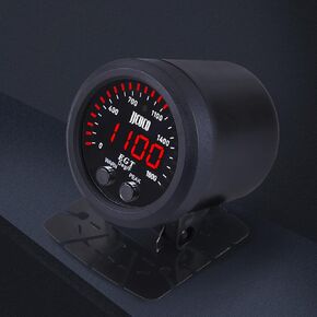Exhaust Gas Temperature EGT Gauge Kit 2‑1/16in 52mm Ultra Thin 0‑1800℉ Red LED with Sensor and Dashboard Pod