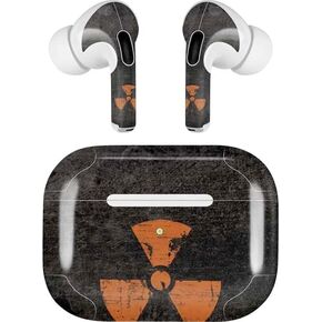 غلاف صوتي من Skinit متوافق مع Apple AirPods Pro (الجيل الثاني، 2022) مصمم في الأصل بتصميم أحمر Biohazard in Kuwait