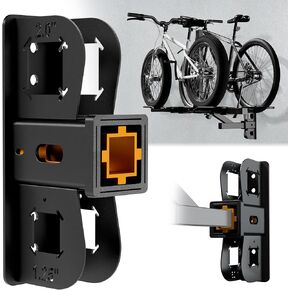 مستقبل Hitch Wall Mount ، منظم رف الدراجات ، حمولة الحد الأقصى 300 رطل ، منظم جدار المرآب لرفع رف الدراجات ، رف الشحن ، عقبة مقطورة ، رف التزلج على الجليد (2 "مستلم)