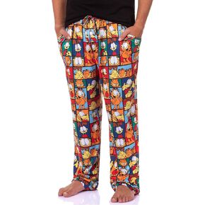 INTIMO Garfield Comic Men's Odie Paneled Print Sleep Pajama Pants For Adults