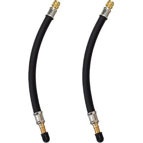 2PCS 8.15 Inch Flexible Extension Tire Valve Adaptor, Ymapinc Durable Tire Valve Extender for Universal Cars Truck Motorcycles Bicycles and Portable Air Compressor