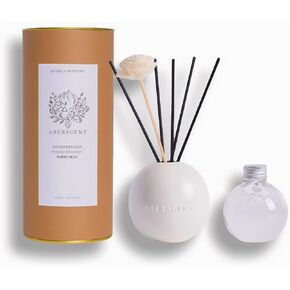 Reed Diffuser Set | 5.07 oz | Clean Cotton | Scented Diffuser with Sticks, Diffuser for Home, Bedroom, Office & Bathroom Shelf Decor | Reusable, Refillable Decorative Ceramic Base.