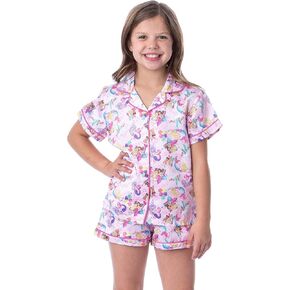 INTIMO Mattel Girls' Barbie Fantasy Mermaid Princess Sleep Pajama Set Shorts