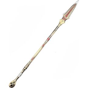 Game Weapon 13.7'' Golden Draupnir Spear Sword Metal Action Figure Weapon Unsharpened Metal Crafts Cosplay Props Game Weapon Collection Desktop Display Decoration