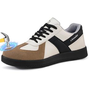 Steel Toe Shoes for Men Women Splash-Proof Work Shoes for Men Cushioning Men's Safety Shoes Soft Sole Steel Toe Sneakers Industrial Construction Warehouse Shoes
