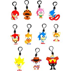 Sonic the Hedgehog Series 4-3D Foam Figural Bag Clip in ONE Blind Bag - Keychain - Sonic Tails, Knuckles, Amy and More... ONE RANDOM CHARACTER PER ORDER