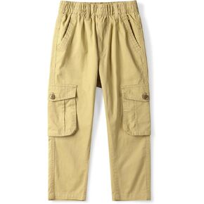 الأولاد سروال البضائع مرنة الخصر القطن غير الرسمي المشي لمسافات طويلة متعددة الجيوب بانت 4-14 سنة in Kuwait