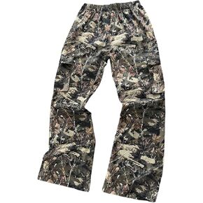 Boy's Camouflage Cargo Pants Straight Leg Elastic Waist Long Trousers Streetwear