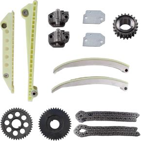 Timing Chain Kit w/Water Pump for 2011-2019 Ford F150, Explorer, Edge, Taurus, Mustang, Flex, Police Interceptor, for 2011-2016 Lincoln MKS, MKX | 3.5L 3.7L V6 Engine, OE # BL3Z-6268-A & AT4Z-6268-A