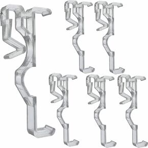 Valance Clips 6pcs 2-1/2'' Window Blinds Hidden Clip Retainer Holder Clear Plastic for Horizontal Blinds Valance with 2.5" in Width