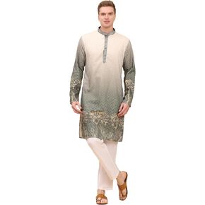 Mens Indian Traditional Cotton Kurta Sets, Men Kurta Set Indian Wedding Dress (A-125)