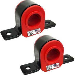Suspension Dudes 4 PC Front Sway Bar Stabilizer Bracket + CODE RED Bushing Kit FITS Excursion 4WD 2000-2005, Bushings Made In USA, 36 MM Bar