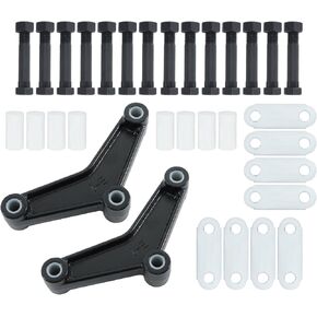 Labwork Double Eye Spring Tandem Tandem Axle Adexion Kit - TiPhizer Kit/Shackle Kit/Nylon Loting