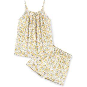 Arshiner Toddler Girl Summer Clothes 2 Piece Loose Spaghetti Strap Tank Top and Short Set Kids Clothing Sets with Pockets