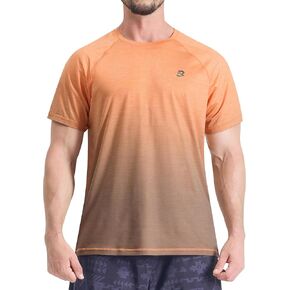 EZRUN Men's Workout Shirts Quick Dry Summer Swim T-Shirts Gym Athletic Running Short Sleeve Tshirts Casual Rash Guard
