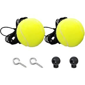 2PCS Car Garage Parking Aid Tennis Ball, Retracting Vehicle Guide System Sensor Assist Stop Ball with 2 Lanyard Clips & Screw Hooks, Auto Assistant Ball Accessories, Universal Fit
