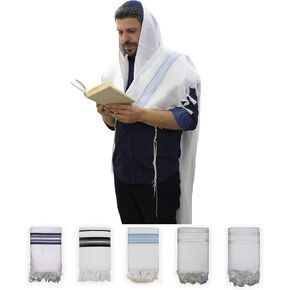 شال صلاة كوشير تالت جادول الخاضع للإشراف من إسرائيل ، ونموذج الزفاف الماس ، غير زحول.