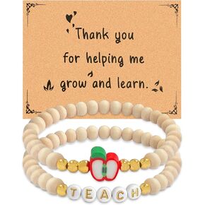 Teacher Appreciation Gift, Teacher Bracelets With Card Thank You Gift For Appreciation Week Christmas Valentines From Student Friends