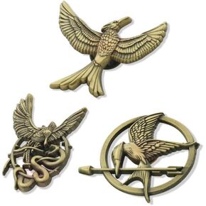 حزمة من 3 ألعاب الجوع فيلم Mockingjay Lapel pin cosplay prop rep mockingjay pin brooch badge fans fost