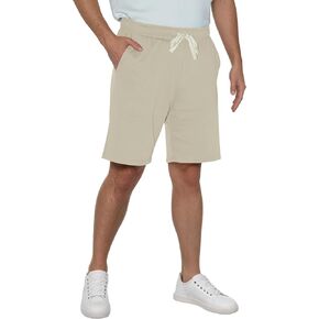 Men's Sweat Shorts 7 Inch Inseam Cotton Summer Beach Shorts Elastic Waist Casual Workout Athletic Shorts
