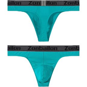 JINSHI Men's Bamboo Viscose Thong Sexy T-back Mens Underwear Low Rise Stretch Tagless Underwear Multi M L XL XXL