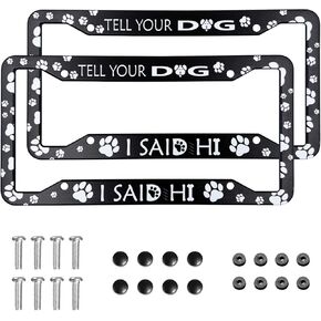Fish License Plate Frame Cover Universal US Car Plate Holder Tag Accessories Decor for Women Man 2 Pack with Screw 12.3 x 6.3 Inch