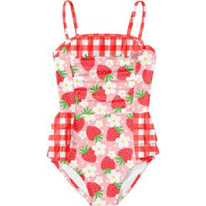 Funnycokid Girls Swimsuit One Piece Cute Bathing Suit Little Kids Swimwear 3-8 Years