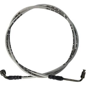 Universal Motorcycle Hydraulic Brake Line 90 Degree Banjo Fit Braided Stainless Brake Hose Line Brake Cables Compatible with ATV UTV Bikes Motocross Street Bikes M10 Banjo 29.5" / 75cm