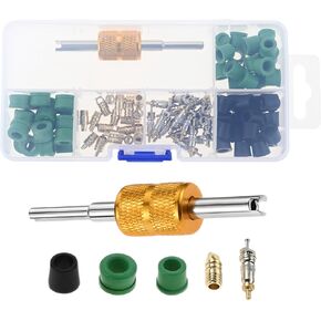 Gohantee Conditioning O Ring Kit ، حشية خرطوم HVAC ، مجموعة Flush Core Service Kit ، A/C System Supressor Supressor Supressor for Report ، Plumbing ، Air أو Gas Connections ، 101 PCS
