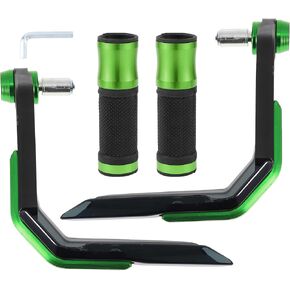 7/8" 22mm 15/16" 24mm Motorcycle Hand Grips Cover Kit Aluminum Alloy Rubber Handlebar Hand Grips Green 1 Set Diamond Pattern