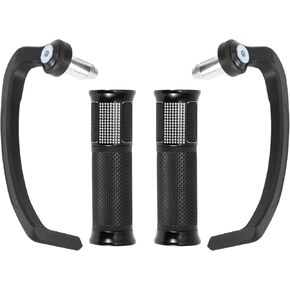 7/8" 22mm 15/16" 24mm Motorcycle Hand Grips Cover Kit Aluminum Alloy Rubber Handlebar End Grips Red 1 Set