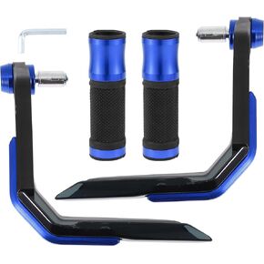 7/8" 22mm 15/16" 24mm Motorcycle Hand Grips Cover Kit Aluminum Alloy Rubber Handlebar Hand Grips Blue 1 Set Diamond Pattern