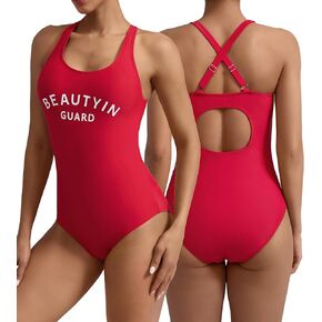 beautyin Women's Guard Adjustable Strap One Piece Swimsuit Athletic Bathing Suit Swimwear