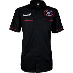 JINX The Witcher 3 Monster Removal Service Button-Down Shirt, Black, Medium
