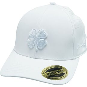 Black Clover Standard BC Tonal 1 Adjustable, White Hat/Laser Cut Perforated/3D White Clover