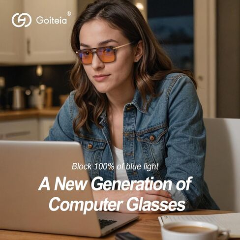 Goiteia Blue Light Blocking Glasses-Orange/Pink/Red Blue Light Glasses for Men Women, Easier Sleep and Migraine Relief in Kuwait