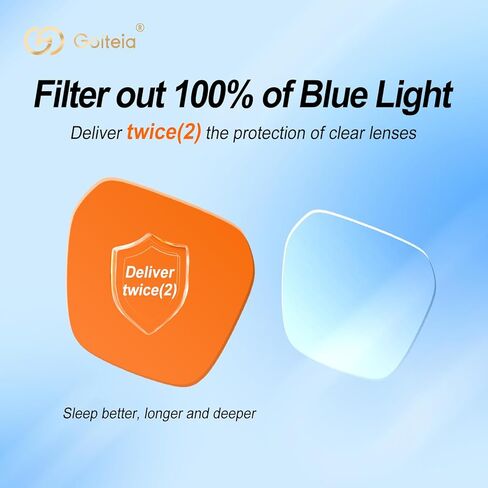 Goiteia Blue Light Blocking Glasses-Orange/Pink/Red Blue Light Glasses for Men Women, Easier Sleep and Migraine Relief in Kuwait