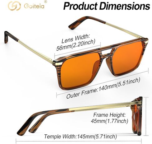 Goiteia Blue Light Blocking Glasses-Orange/Pink/Red Blue Light Glasses for Men Women, Easier Sleep and Migraine Relief in Kuwait