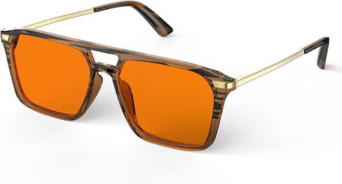 Goiteia Blue Light Blocking Glasses-Orange/Pink/Red Blue Light Glasses for Men Women, Easier Sleep and Migraine Relief in Kuwait