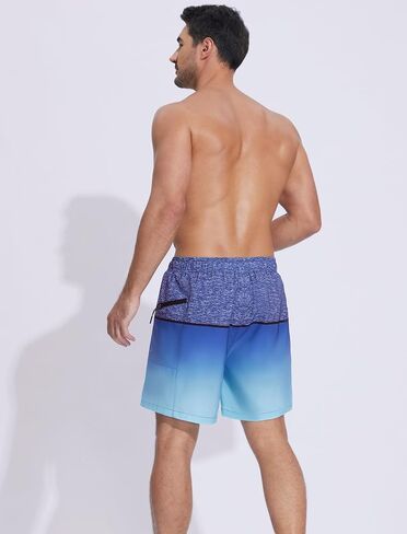 SILKWORLD Men's Swim Trunks Quick Dry Swimming Shorts 6 Inch Bathing Suits with Compression Liner and Zipper Pockets in Saudi Arabia