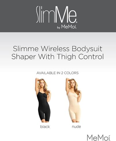 SlimMe Tummy Control Shapewear Bodysuit, Wireless Body Shaper for Women, Tummy Control Bodysuit - Sizes Small to X-Large in Saudi Arabia