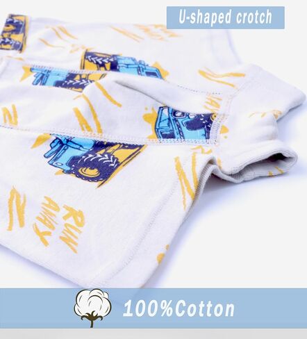 Boboking Boys Soft Boxer Briefs Dinosaur Shark Toddler Kids Underwear 12 Pack.2-12 Years in Kuwait