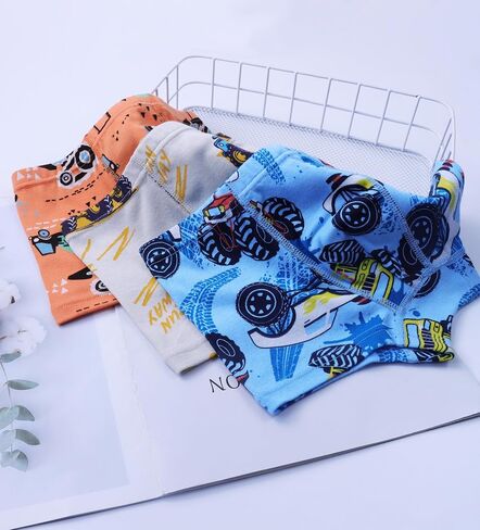 Boboking Boys Soft Boxer Briefs Dinosaur Shark Toddler Kids Underwear 12 Pack.2-12 Years in Kuwait